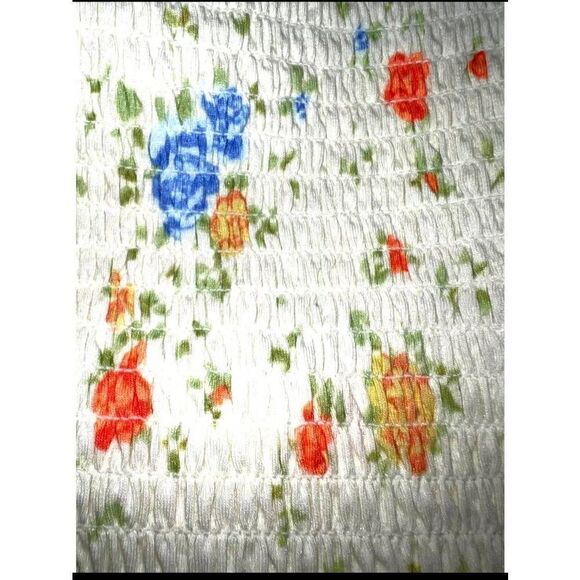 SO So Good For Life Juniors PLUS XXL Halter Tube TOP Smocked Elastic Floral Size - Picture 5 of 5